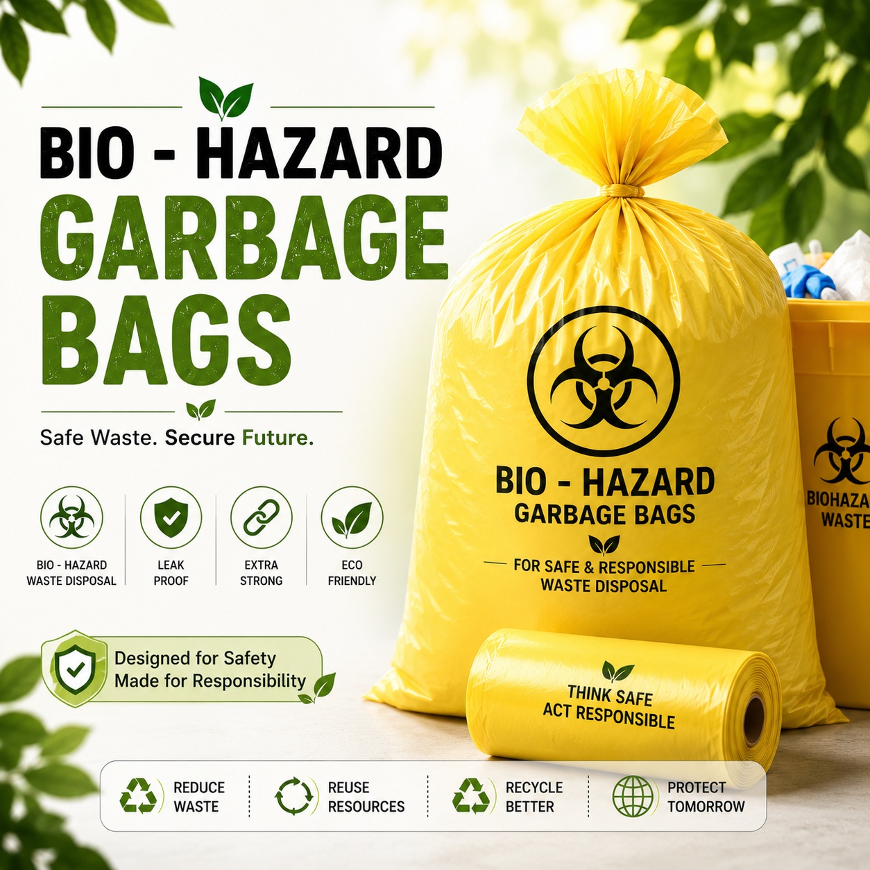 Bio-Hazard Garbage Bags